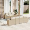 vidaXL Salon de jardin avec coussins 8 pcs beige r&eacute;sine tress&eacute;e