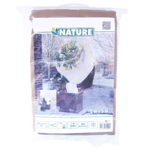 Nature Couverture en polaire d'hiver 60 g/m&sup2; Beige 2x5 m