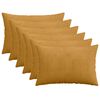 vidaXL Housse de coussin 6 pcs HEERLEN Jaune 40 x 60 cm velours c&ocirc;tel&eacute;