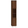 vidaXL Ensemble d'armoires de salle de bain 3 pcs ch&ecirc;ne marron