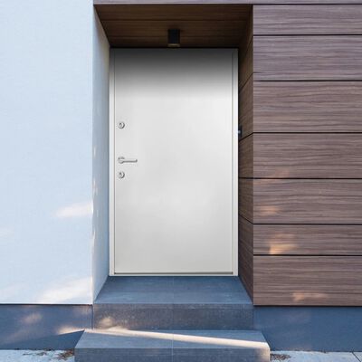 vidaXL Porte d'entrée Aluminium Blanc 110x207,5 cm