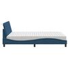 vidaXL Lit avec matelas Hanko bleu 140x190 cm tissu
