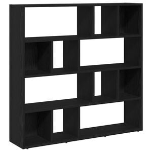 vidaXL Biblioth&egrave;que/Paravent de pi&egrave;ce en ch&ecirc;ne noir 105 x 24 x 102 cm