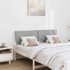 vidaXL T&ecirc;te de lit capitonn&eacute;e Gris clair 160 cm Pin massif