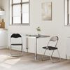 vidaXL Chaise pliante 2 pcs Noir et gris 48 x 43,5 x 81 cm Simili cuir