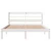 vidaXL Cadre de lit sans matelas blanc 140x190 cm bois de pin massif
