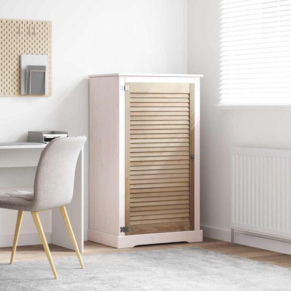 vidaXL Porte de Cabinet Naturel 110 x 2,1 x 59,5 cm Bois de pin massif