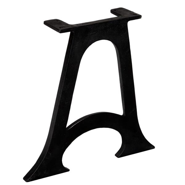 vidaXL Pied de table base 2 pcs Base voûtée Cadre en A Fonte