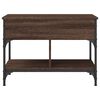 vidaXL Table basse ch&ecirc;ne marron 70x50x50 cm bois d'ing&eacute;nierie et m&eacute;tal