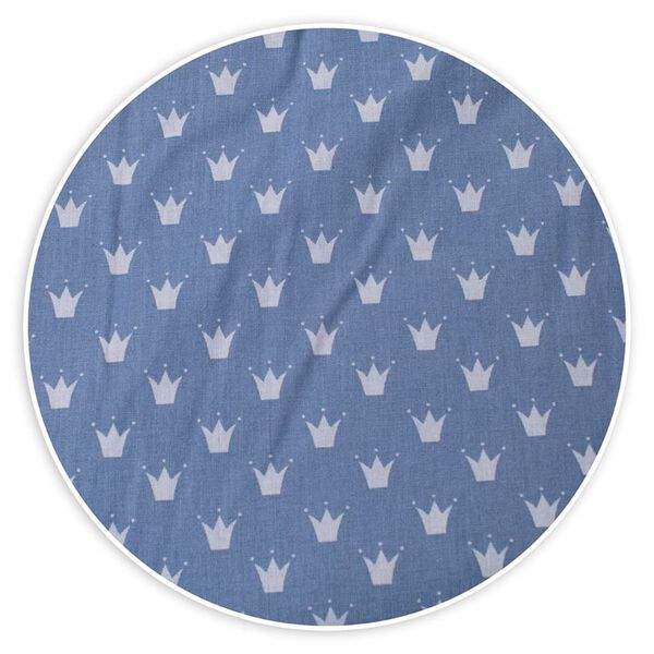 tiSsi Doublure pour berceau MAXI Boxspring Bleu clair Couronnes