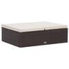 vidaXL Salon de jardin 2 pcs avec coussins R&eacute;sine tress&eacute;e Marron