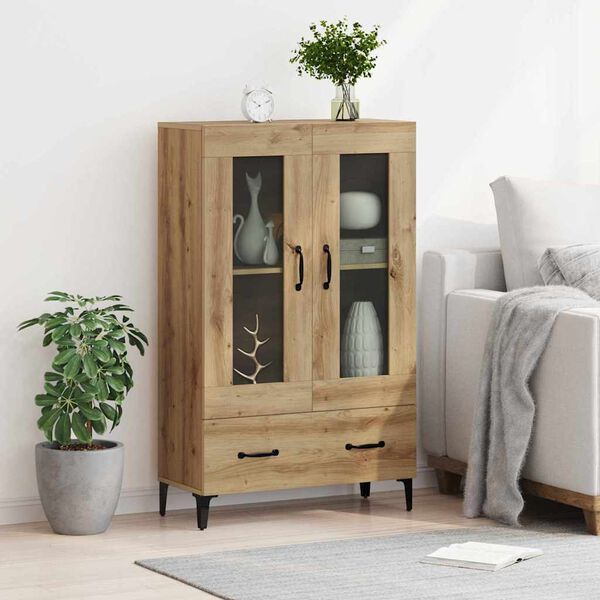 vidaXL Haut Armoire avec tiroir Ch&ecirc;ne artisanal 70 x 31 x 115 cm
