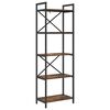 vidaXL &Eacute;tag&egrave;re 5 niveaux 56 x 34 x 171 cm Bois d'ing&eacute;nierie Ch&ecirc;ne fum&eacute;