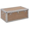 vidaXL Bo&icirc;te de rangement Bois de sapin massif 91x52x40 cm Marron