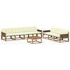 vidaXL Ensemble de canap&eacute;s d'ext&eacute;rieur 8 pcs Naturel et Cr&egrave;me
