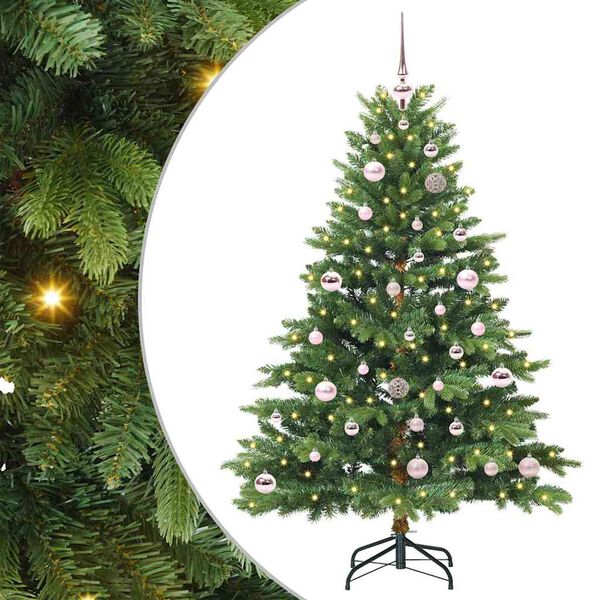 vidaXL Sapin de No&euml;l artificiel avec 150 LED Vert 150 cm PE et PVC