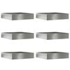 vidaXL Bordure de Pelouse 6 pc 60 x 60 x 13 cm Acier galvanis&eacute; Argent&eacute;