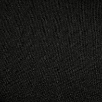 vidaXL Canapé d'angle Noir Tissu
