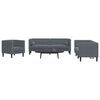 vidaXL Canap&eacute; de salon 3 pcs Gris fonc&eacute; 194 x 74,5 x 70,5 cm Velours
