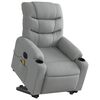 vidaXL Fauteuil inclinable de massage &eacute;lectrique Gris clair Tissu
