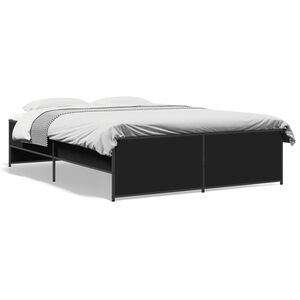 vidaXL Cadre de lit sans matelas noir 120x200 cm