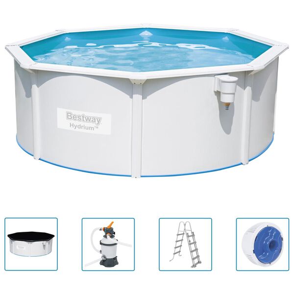 Bestway Piscine encadr&eacute;e hors sol ronde Hydrium 360x120 cm