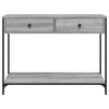 vidaXL Table console sonoma gris 100x34,5x75 cm bois d'ingénierie