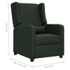 vidaXL Fauteuil inclinable Vert fonc&eacute; Tissu