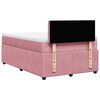 vidaXL Sommier &agrave; lattes de lit avec matelas Rose 120x200 cm Velours