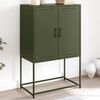 vidaXL Buffet haut vert olive 68,5x38,5x107 cm acier