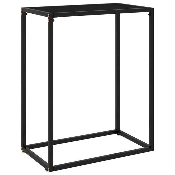 vidaXL Table console Noir 60x35x75 cm Verre tremp&eacute;