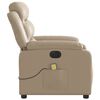 vidaXL Fauteuil de massage inclinable &eacute;lectrique cappuccino similicuir