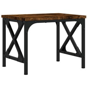 vidaXL Support d'imprimante ch&ecirc;ne fum&eacute; 40x30x31 cm bois d'ing&eacute;nierie