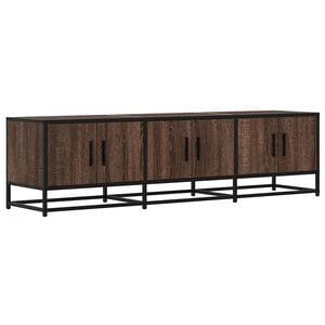 vidaXL Meuble TV ch&ecirc;ne marron 150x35x41 cm bois d'ing&eacute;nierie et m&eacute;tal