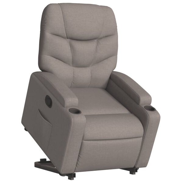 vidaXL Fauteuil inclinable taupe tissu