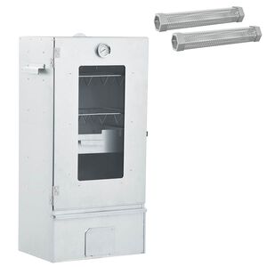 vidaXL Fumoir froid avec tube de fumage 44,5 x 29 x 83 cm Argent&eacute;