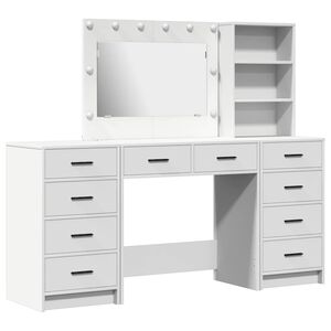 vidaXL Table de Toilette 3 pc Blanc 78,5 x 41 x 135 cm