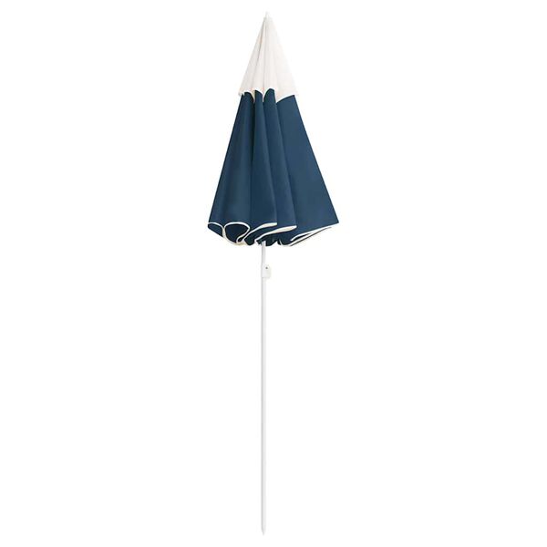 vidaXL Parasol de jardin avec m&acirc;t en acier bleu 180 cm