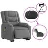 vidaXL Fauteuil inclinable de massage électrique Gris foncé Tissu