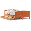 vidaXL Cadre de lit sans matelas cire marron 150x200cm bois pin massif