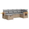 vidaXL Salon de jardin avec coussins 6 pcs beige r&eacute;sine tress&eacute;e