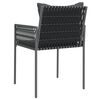 vidaXL Chaises de jardin avec coussins lot de 2 noir 54x61x83 cm rotin
