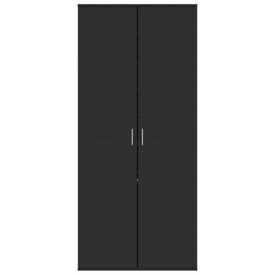 vidaXL Armoire à chaussures Noir 80x39x178 cm Bois d'ingénierie