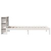 vidaXL Lit biblioth&egrave;que sans matelas blanc 90x200cm bois de pin massif