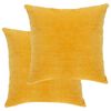 vidaXL Coussins en velours de coton lot de 2 45 x 45 cm Jaune