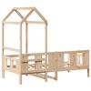 vidaXL Lit de jour avec toit sans matelas 90x200 cm bois massif