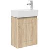 vidaXL Meuble de salle de bain avec robinet Ch&ecirc;ne Sonoma