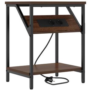 vidaXL Cabinet de chevet Ch&ecirc;ne brun 38 x 30 x 48 cm Bois d'ing&eacute;nierie