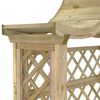 vidaXL Pergola de jardin avec toit et banc Bois de pin impr&eacute;gn&eacute;