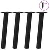 vidaXL Pieds de table basse 4 pi&egrave;ces Noir 30 cm Acier